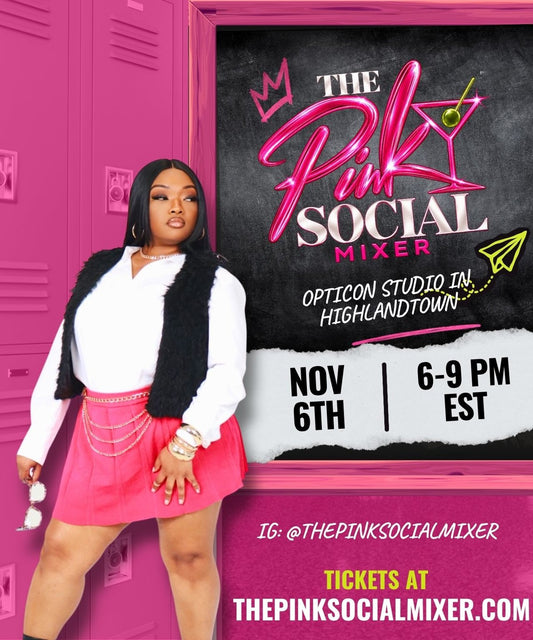 The Pink Social Mixer flyer, Friday Nov 6, 6 to 9 PM, Opticon Studio, Baltimore